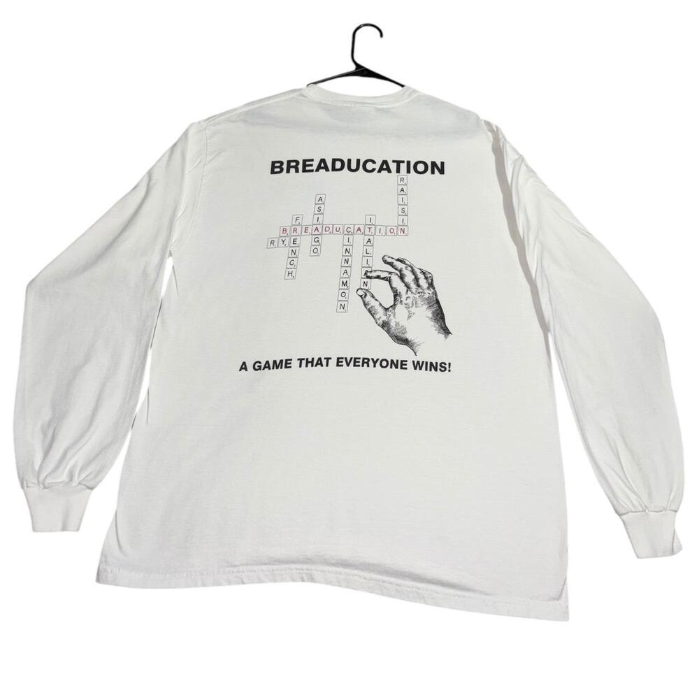 L Vintage Breaducation Joke Tee Crossword Puzzle Graphic Logo Money Bank